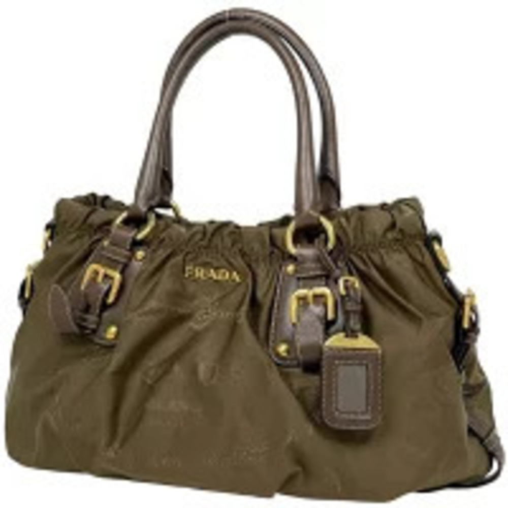 Prada jacquard handbag tote bag brown